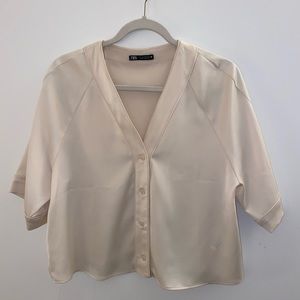 Zara Silk T-Shirt Top
